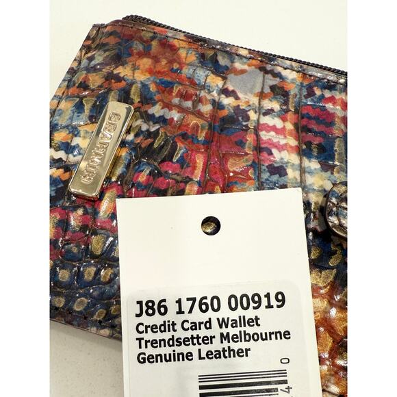 Brahmin Credit Card Slim Wallet Trendsetter Melbourne Genuine Leather NWT - Picture 3 of 5